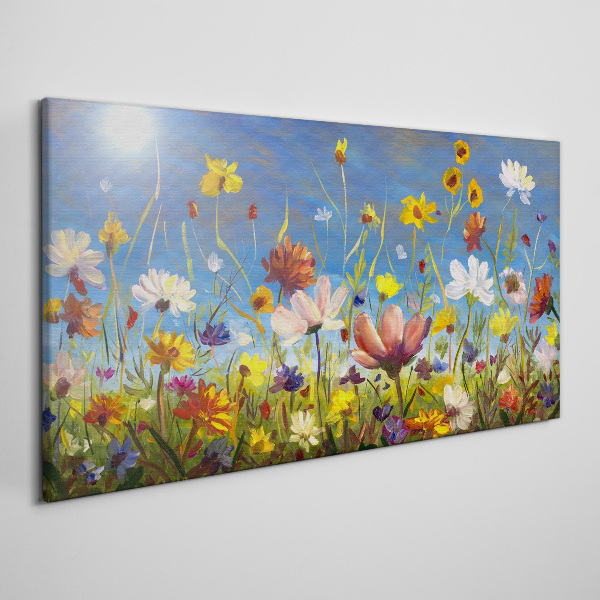 Flower landscape on a sunny day Canvas print