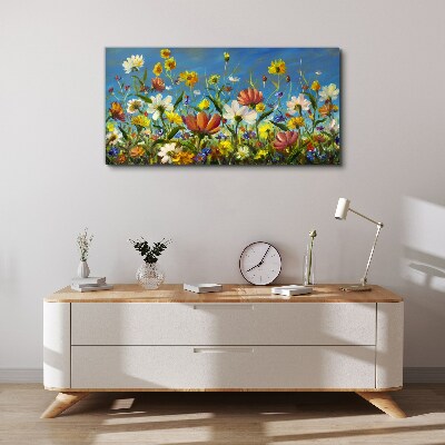 Spring floral landscape Canvas print