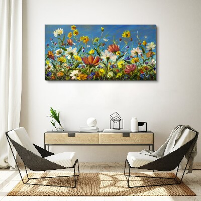 Spring floral landscape Canvas print