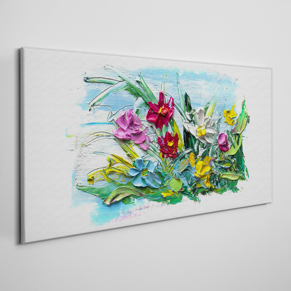 A floral bouquet in intense colors Canvas print