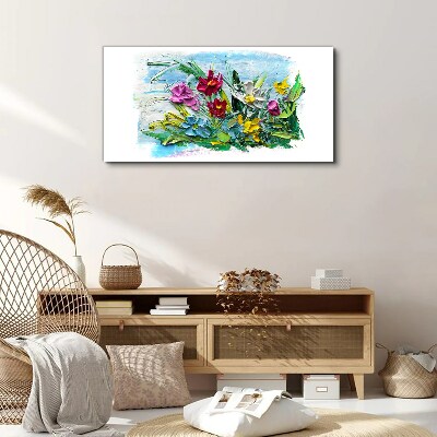 A floral bouquet in intense colors Canvas print