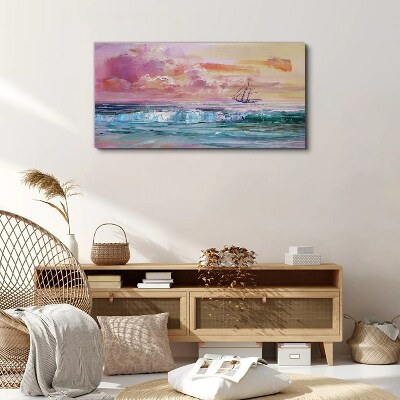 A peaceful sunset over the sea Canvas print