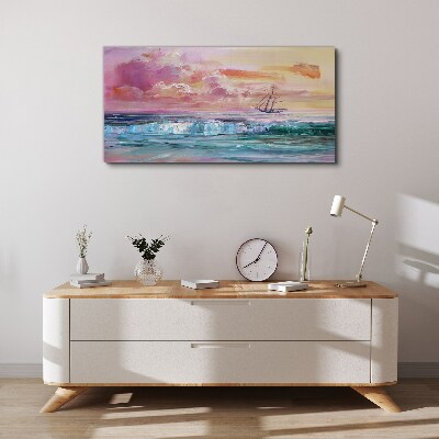 A peaceful sunset over the sea Canvas print