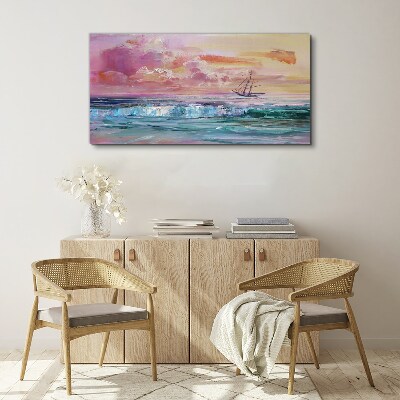 A peaceful sunset over the sea Canvas print