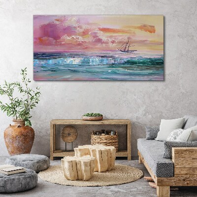 A peaceful sunset over the sea Canvas print