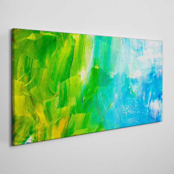 Green and blue abstraction Canvas print