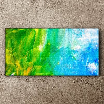 Green and blue abstraction Canvas print