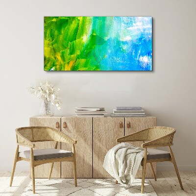 Green and blue abstraction Canvas print