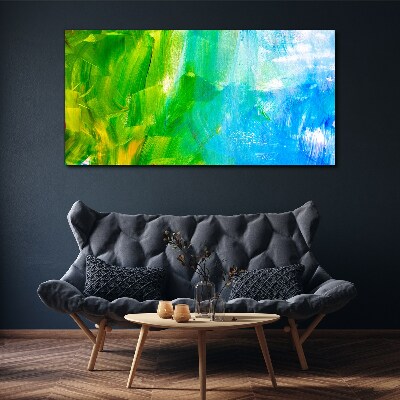 Green and blue abstraction Canvas print
