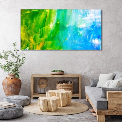 Green and blue abstraction Canvas print