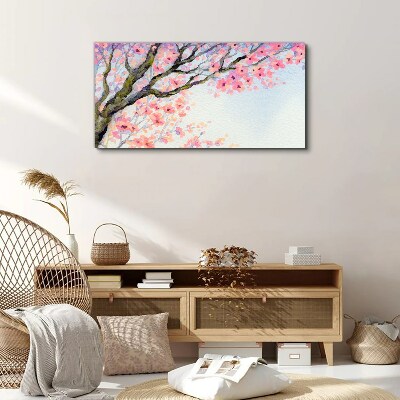 Spring flower landscape Canvas print