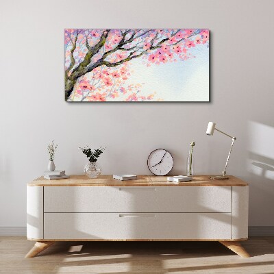 Spring flower landscape Canvas print