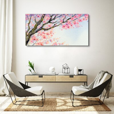 Spring flower landscape Canvas print