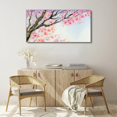 Spring flower landscape Canvas print