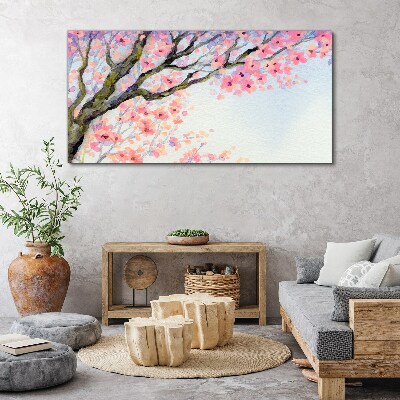 Spring flower landscape Canvas print