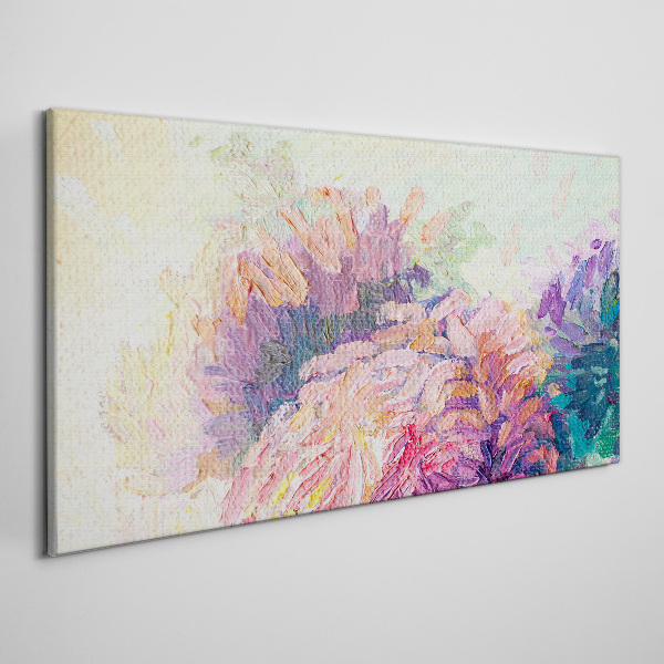 Abstract painting flowers Canvas print