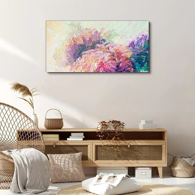 Abstract painting flowers Canvas print