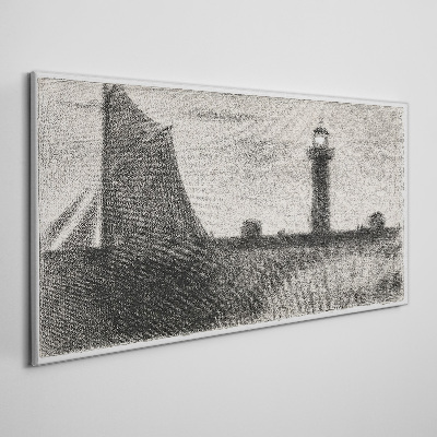 Lighthouse seurat Canvas print