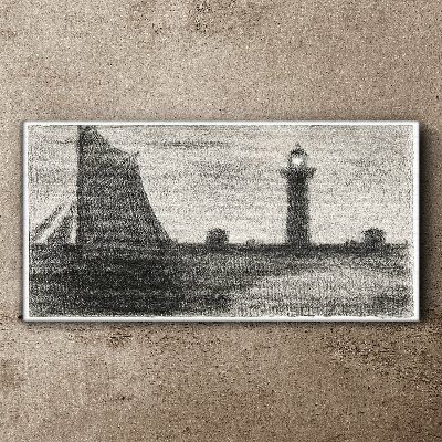 Lighthouse in a monochromatic setting Canvas print