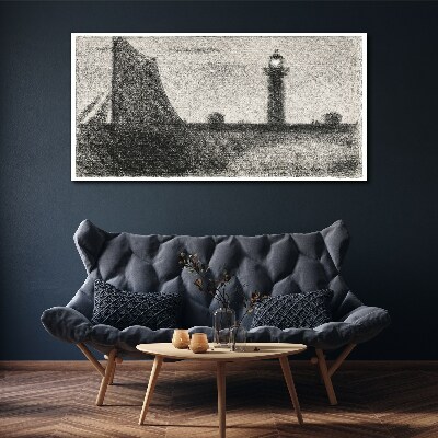 Lighthouse seurat Canvas print
