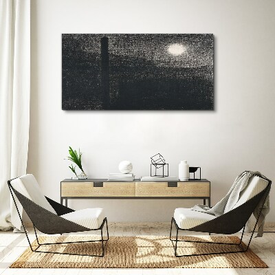 Sunset over the city Canvas print