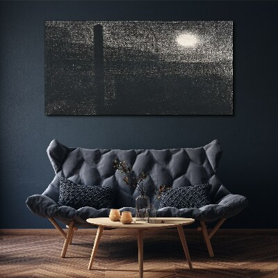 Sunset over the city Canvas print