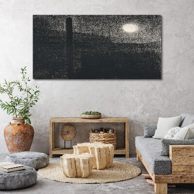 Sunset over the city Canvas print