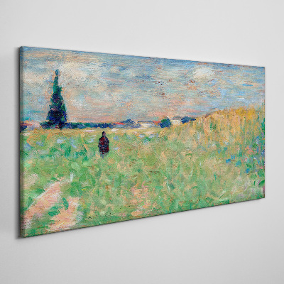 A walk among the greenery Canvas print