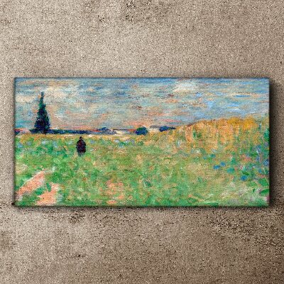A walk among the greenery Canvas print