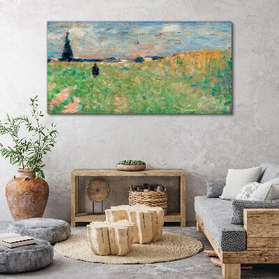 Seurat summer landscape Canvas print