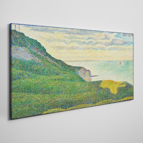 Seaside landscape in color points Canvas print