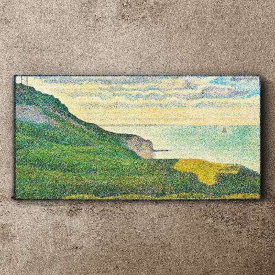 Seaside landscape in color points Canvas print
