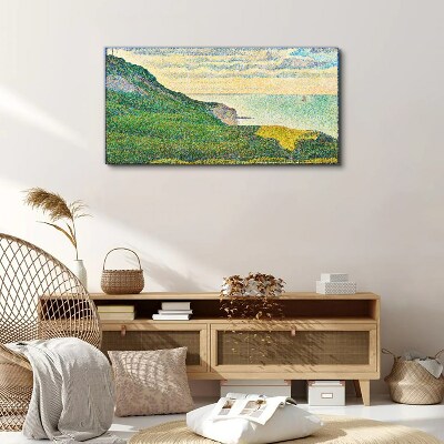 Seaside landscape in color points Canvas print