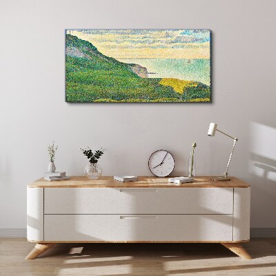 Seaside landscape in color points Canvas print