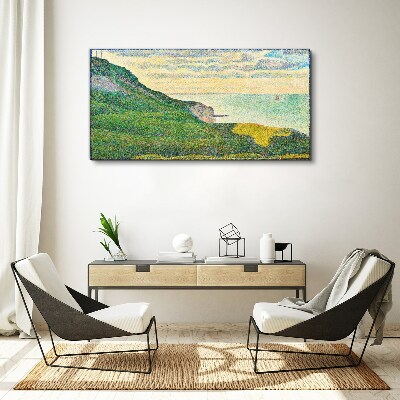 Seaside landscape in color points Canvas print