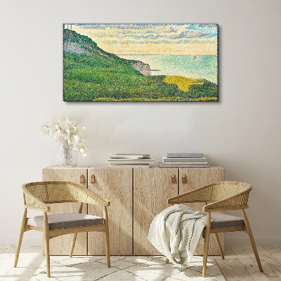 Seaside landscape in color points Canvas print