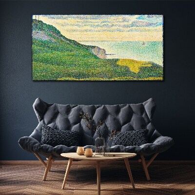 Seaside landscape in color points Canvas print