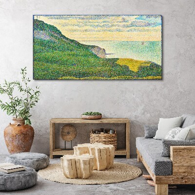 Seaside landscape in color points Canvas print