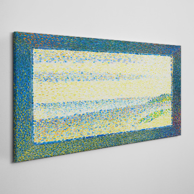 Seurat seascape gravelines Canvas print