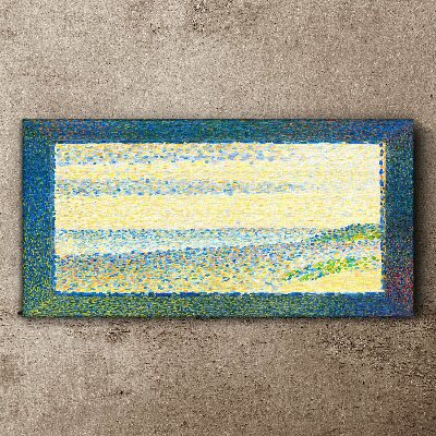 Seurat seascape gravelines Canvas print