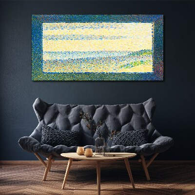 Seurat seascape gravelines Canvas print