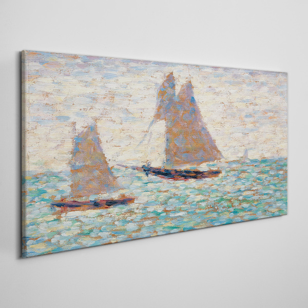 Sails on a calm sea Canvas print