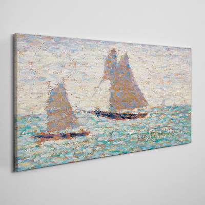 Sails on a calm sea Canvas print