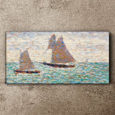 Sails on a calm sea Canvas print
