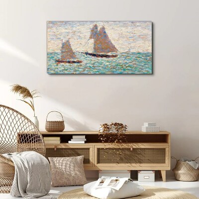 Sails on a calm sea Canvas print