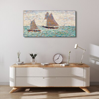 Sails on a calm sea Canvas print