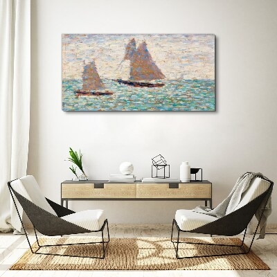 Sails on a calm sea Canvas print
