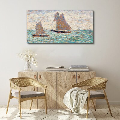 Sails on a calm sea Canvas print
