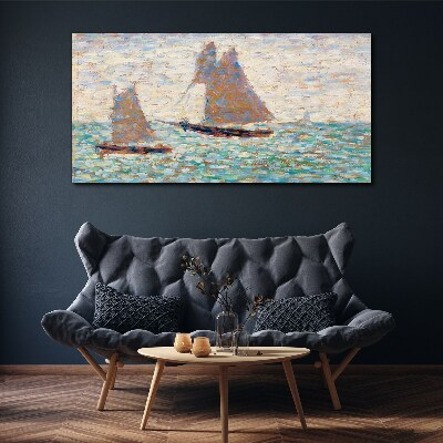 Sails on a calm sea Canvas print