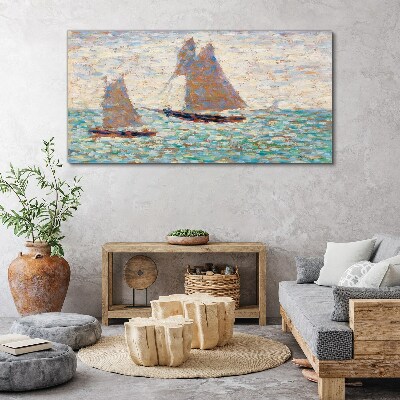 Sails on a calm sea Canvas print